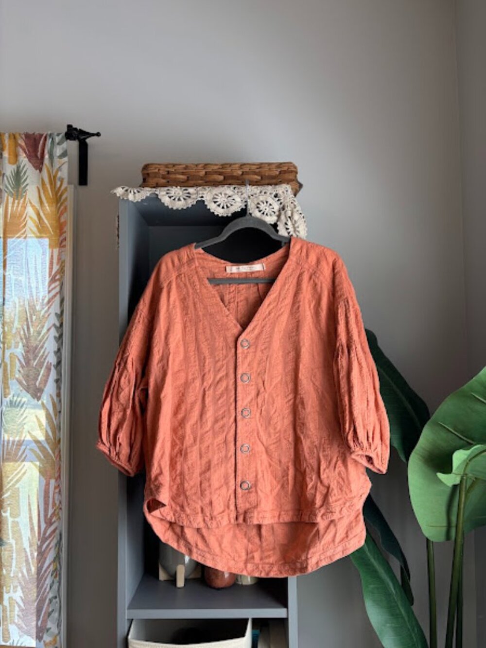 we the free (free people) cotton striped button down shirt